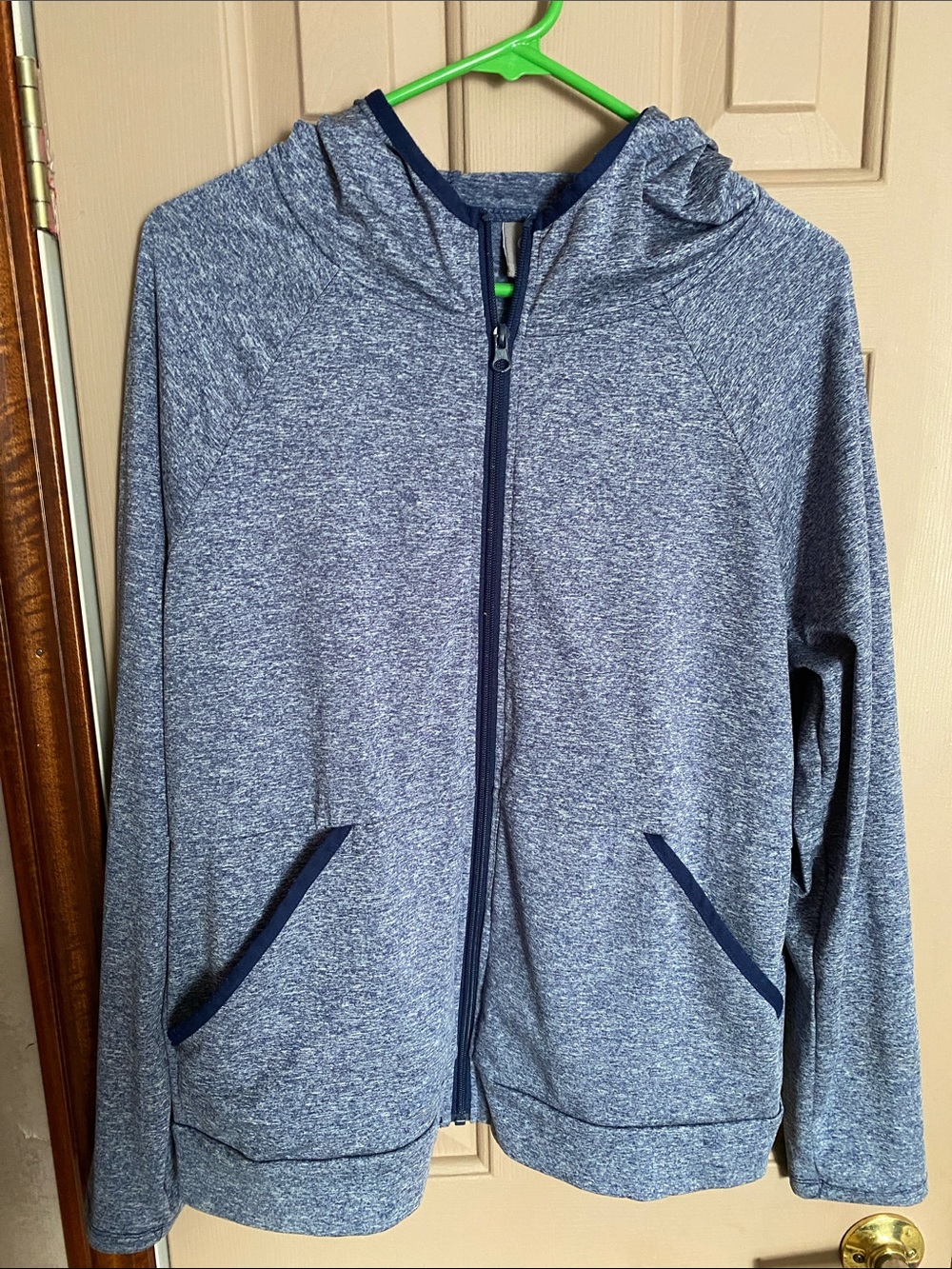 Daisy Fuentes Heather Navy Zip Hoodie Jacket